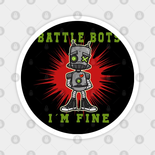 Battle Bots Battlebots robot war combat bots Magnet by JayD World